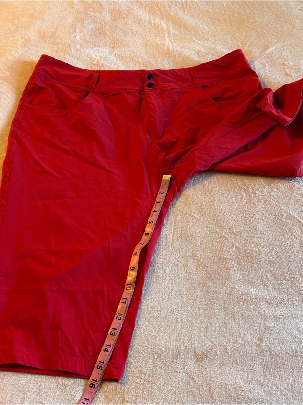 Killtec red long shorts size 16 stretch hiking gorpcore outdoors - Picture 9 of 9